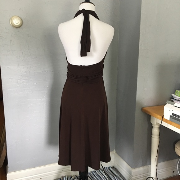 Signature by Robbie Bee Halter Dress. Size 10P - Picture 3 of 5